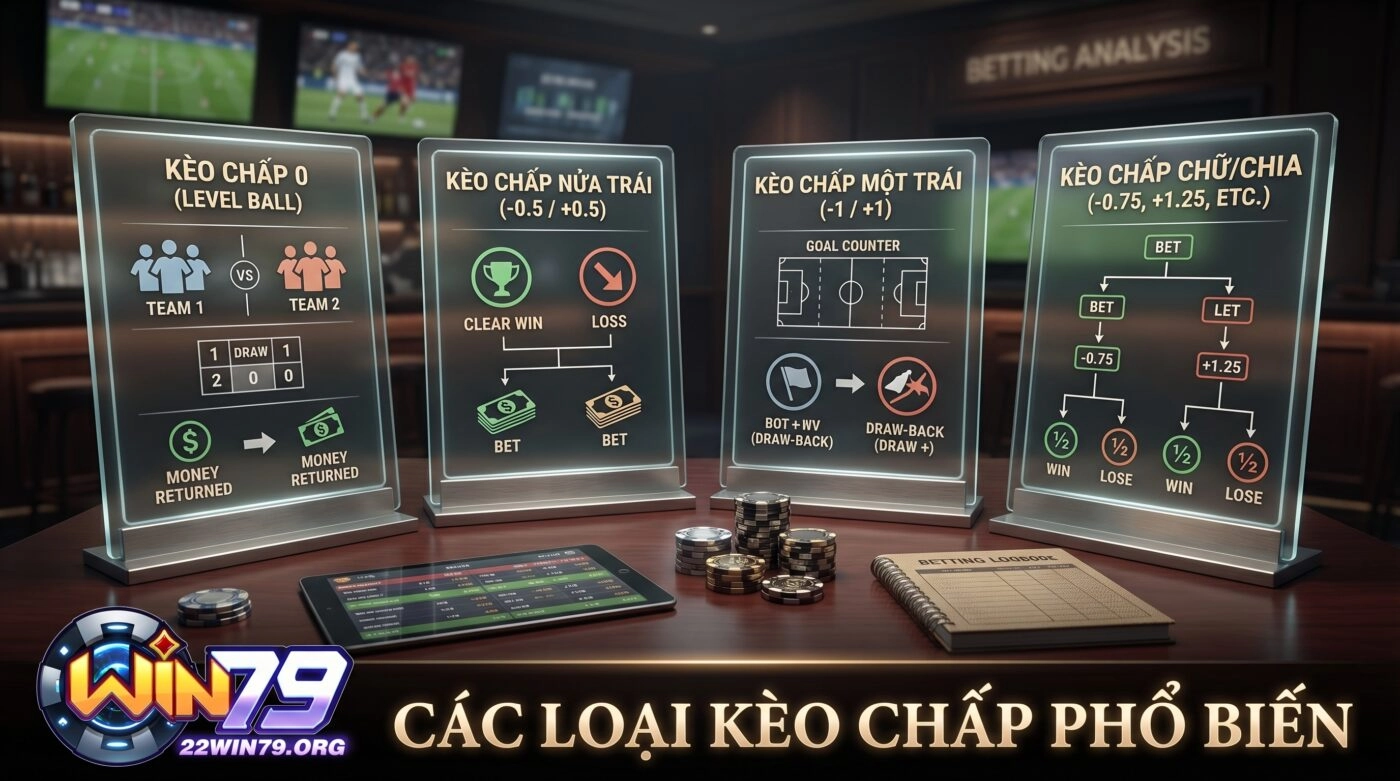 Các dạng kèo chấp phổ biến hiện nay bạn cần biết